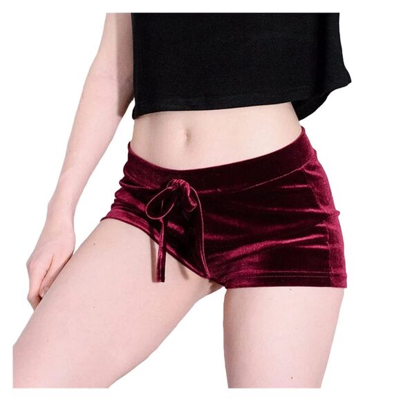 ZZSRJ M-XL Women's Drawstring Shorts Plus Size Casual High Waist Winter Sexy Ski - Picture 2 of 4